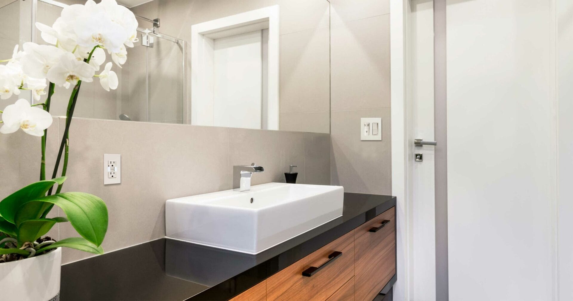 Modern bathroom vanity.