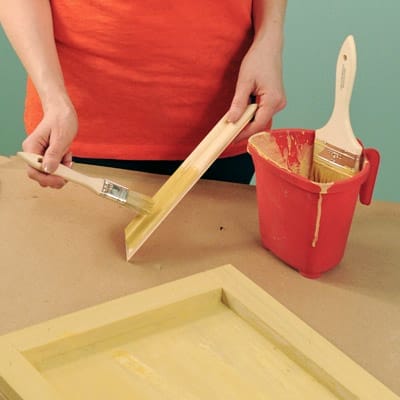painting the parts of the takeout menu holder