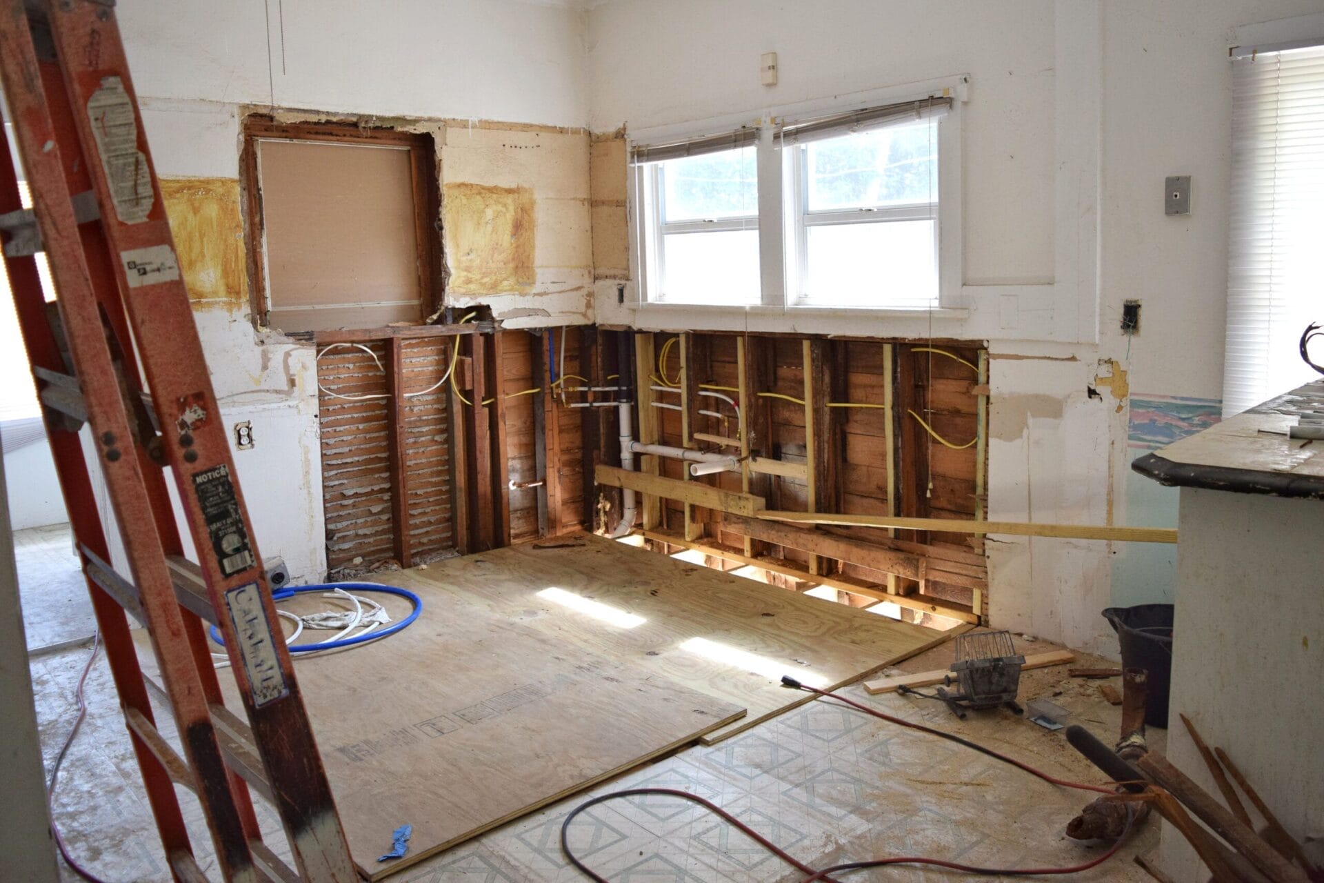 A house in the process of being flipped.