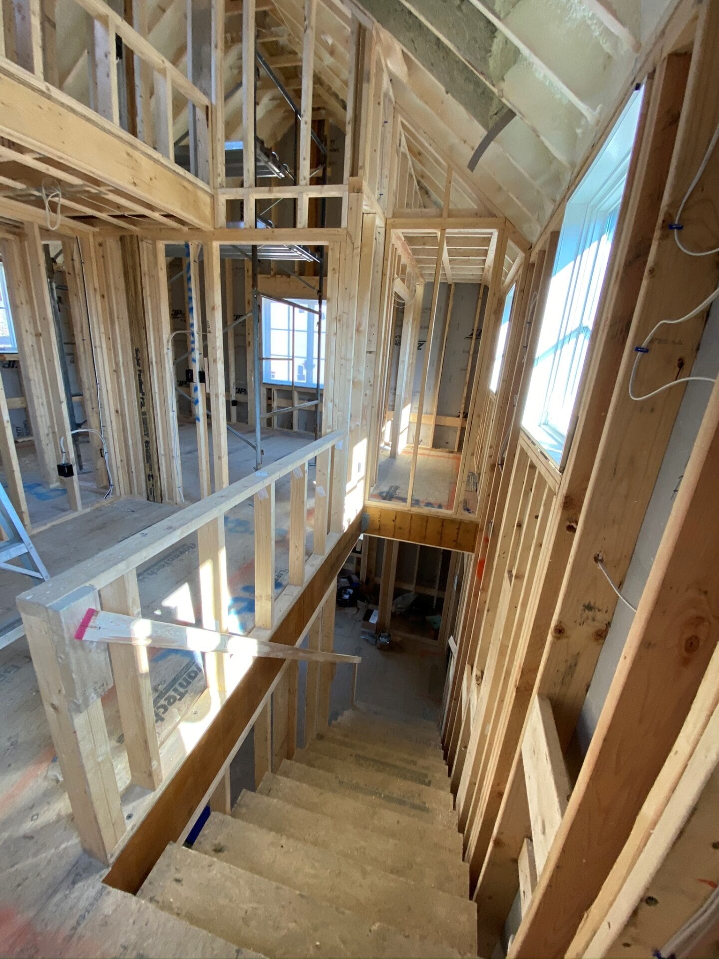 A framed staircase.