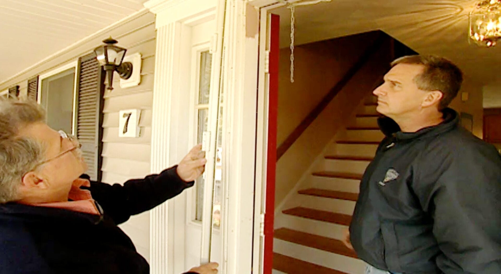 taking a look at a storm door in an effort to prevent frosting or icing up