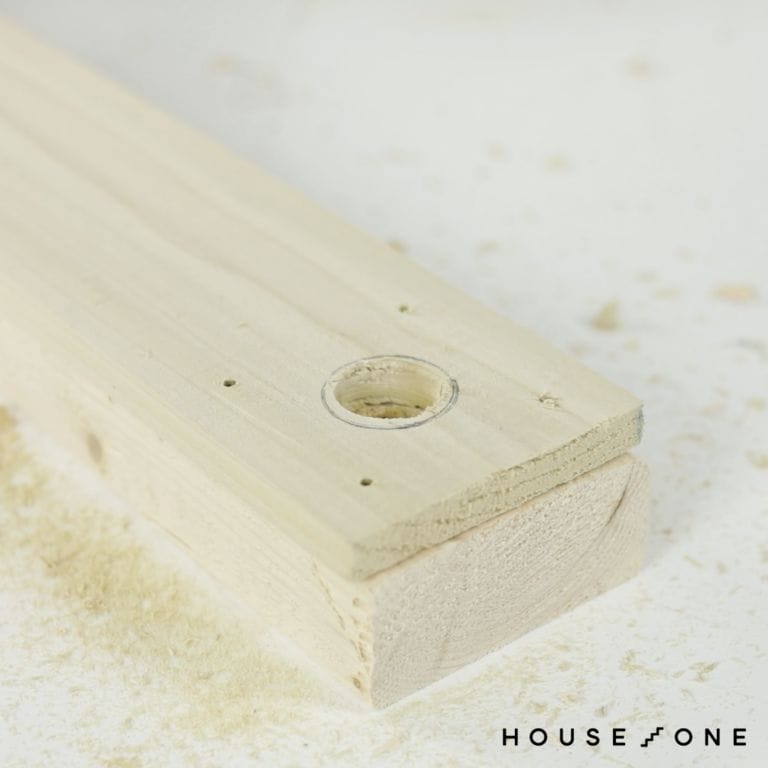 Drill a hole in the circle traced in the middle from the footplate to create the circle jig.