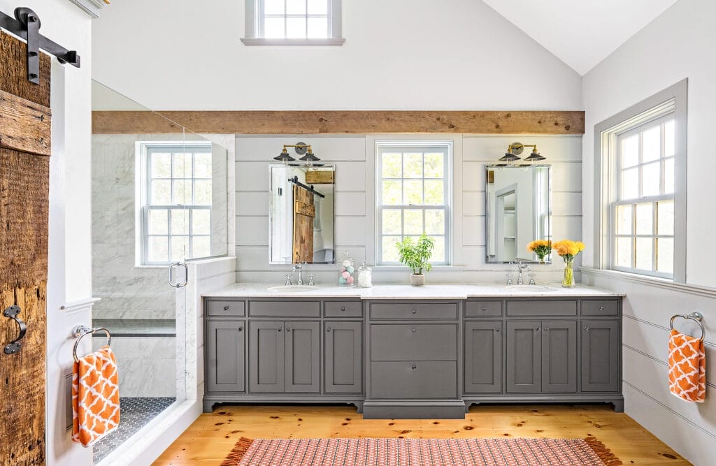 Bathroom that does not have moisture issues because of proper bathroom ventilation.
