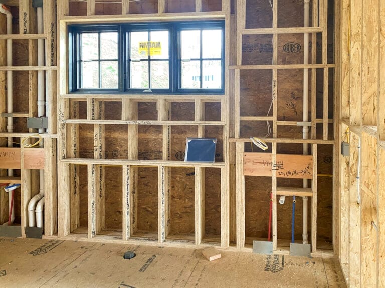 Framed double wall.
