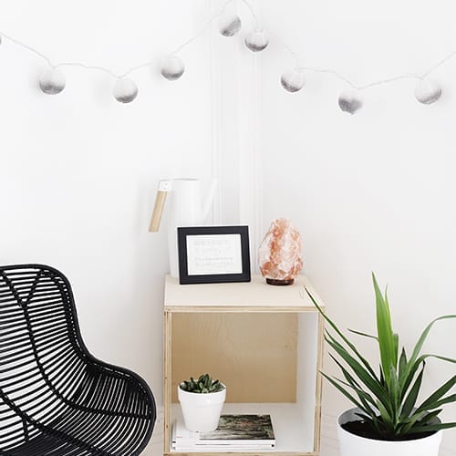 Ombre lights on a string.