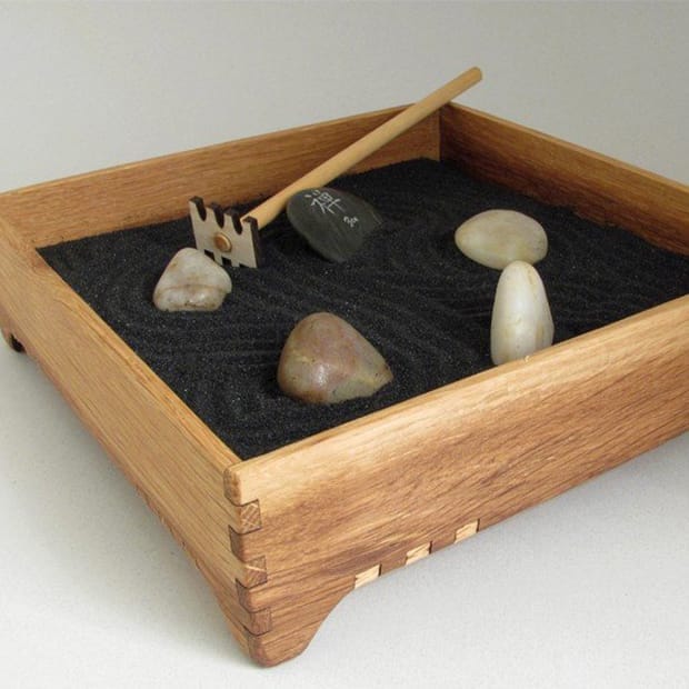 A traditional zen garden.