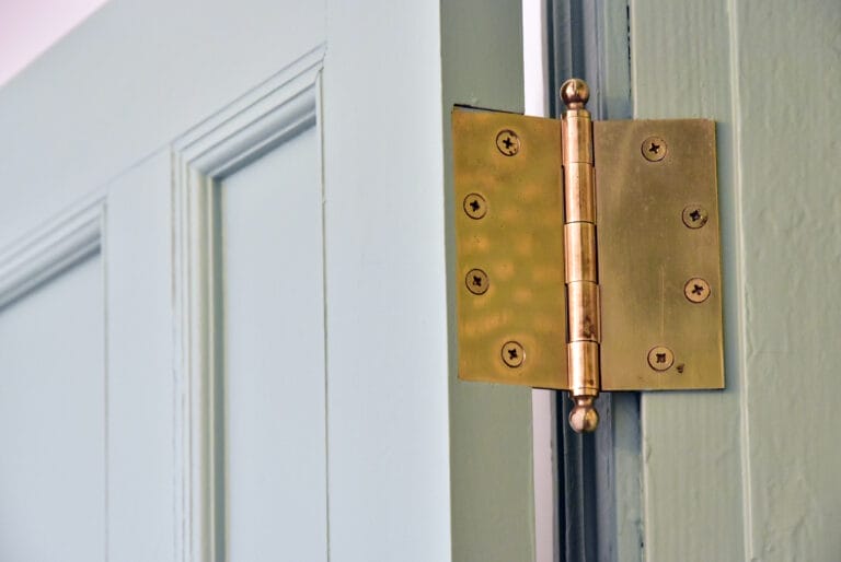 An image of a door hinge.