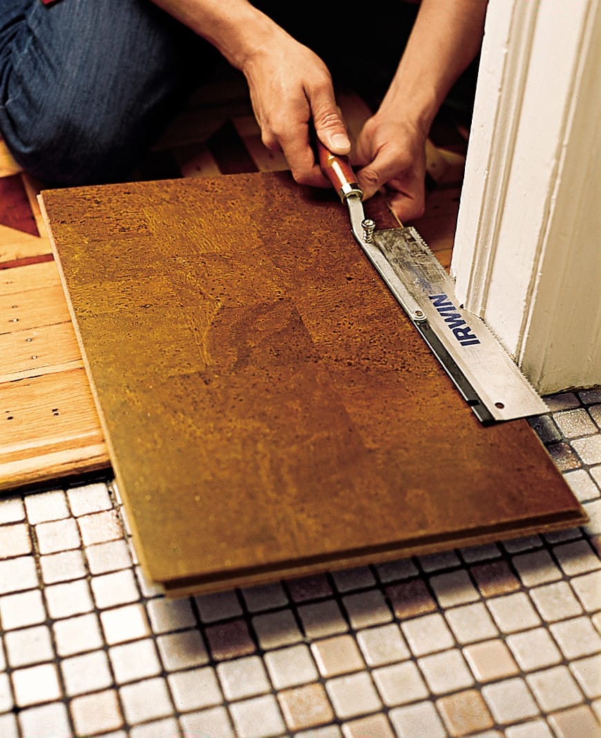 Trimming door casings and jambs