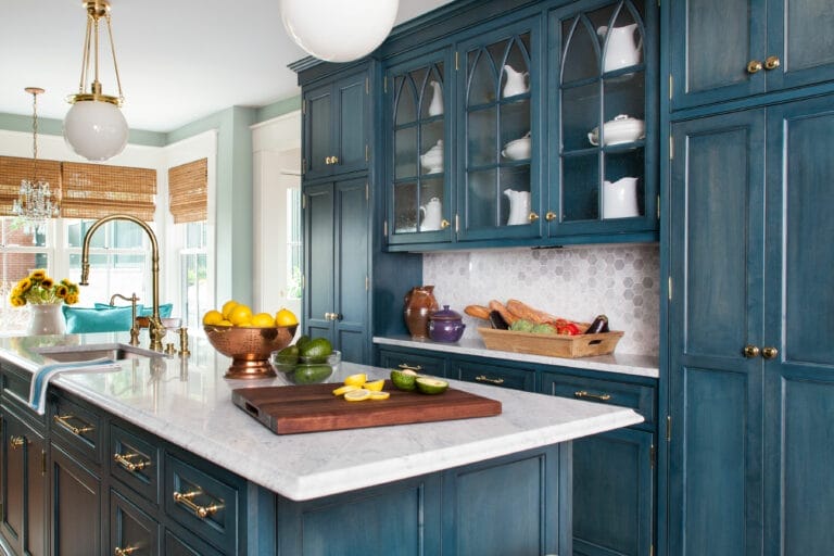 Glass-front cabinets