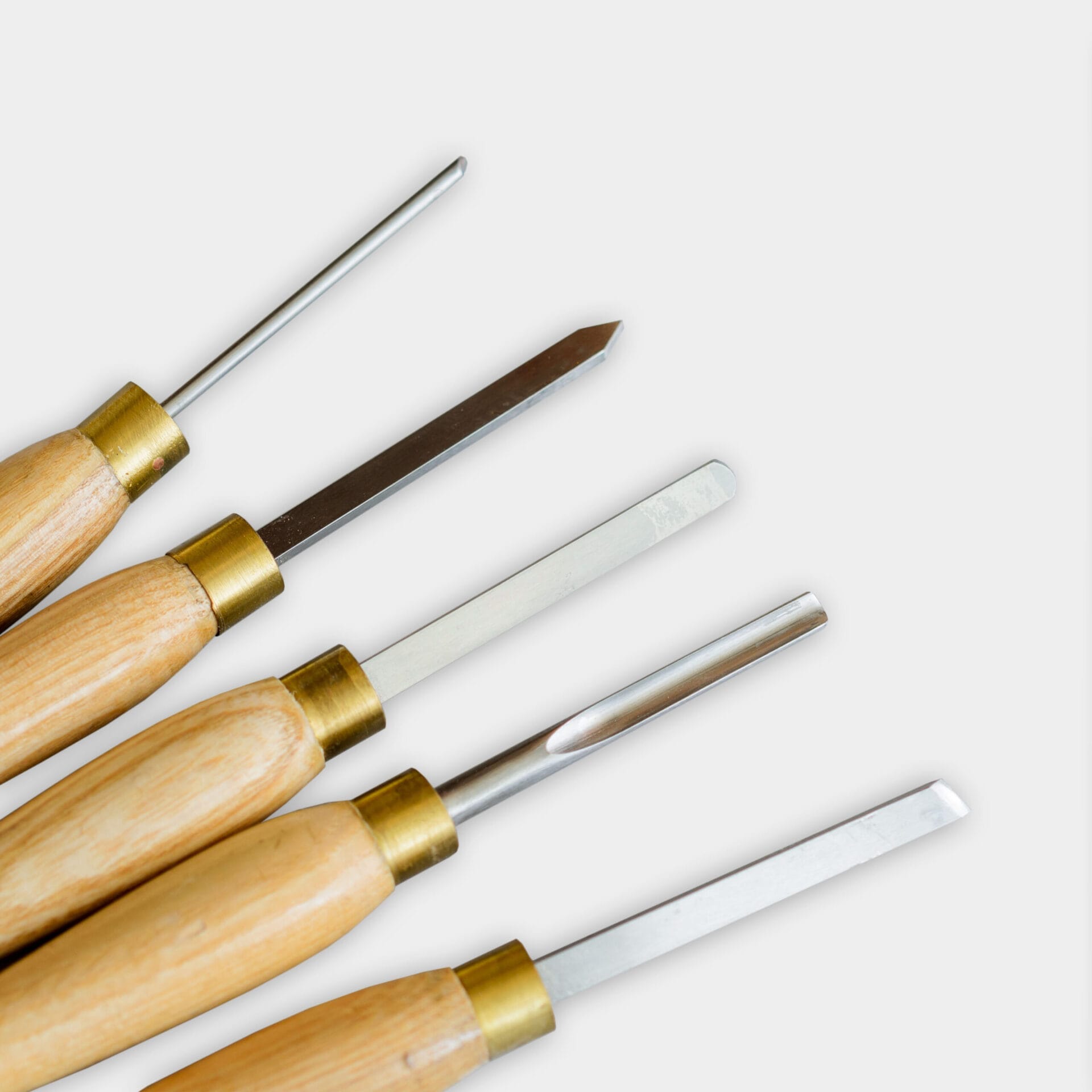 Assortment of turning chisels