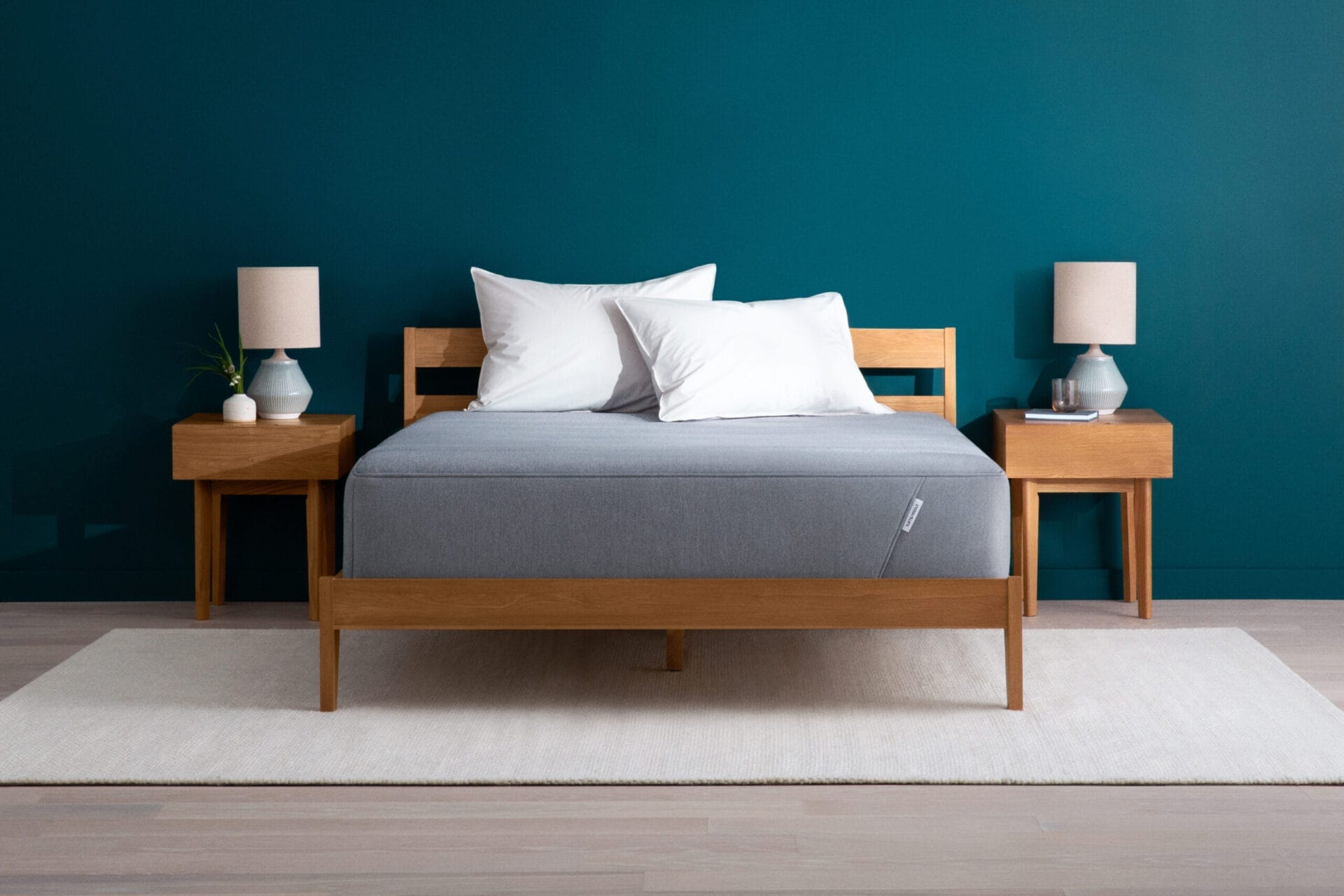 Tuft & Needle Hybrid mattress with quilted pillow top.