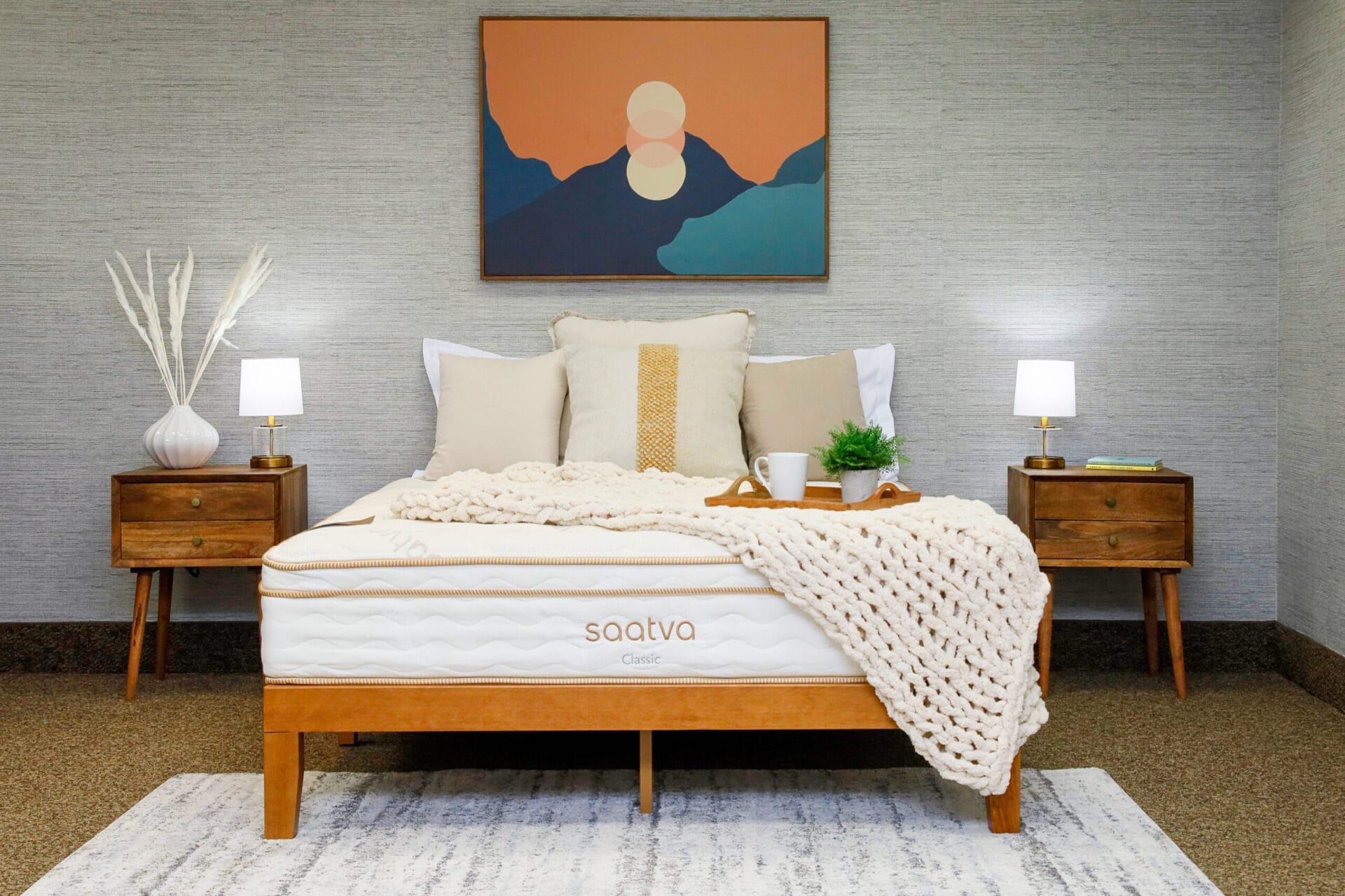 Saatva Classic luxury hybrid mattress.