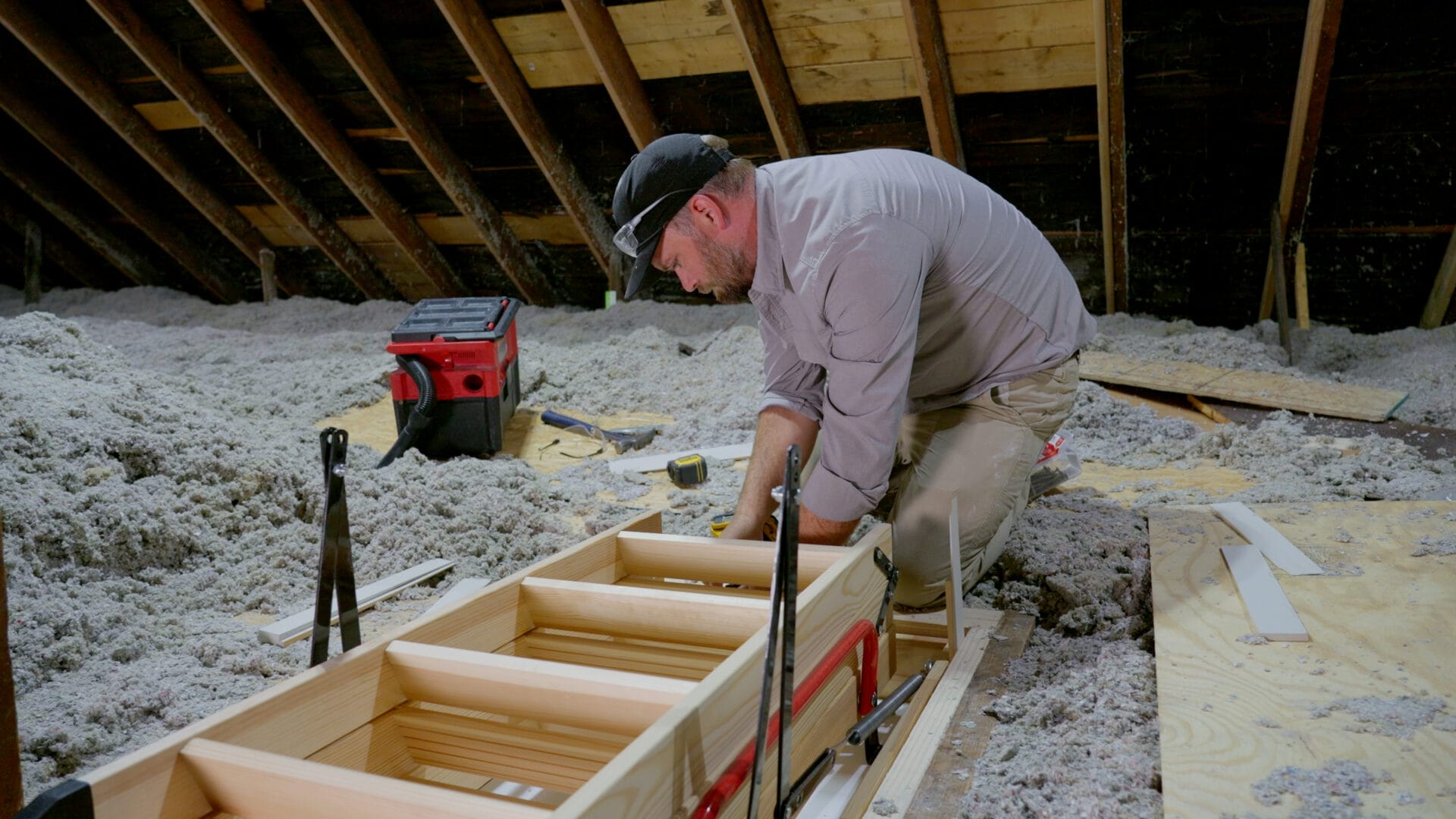 S24 E13: Nathan Gilbert builds a pull-down attic ladder