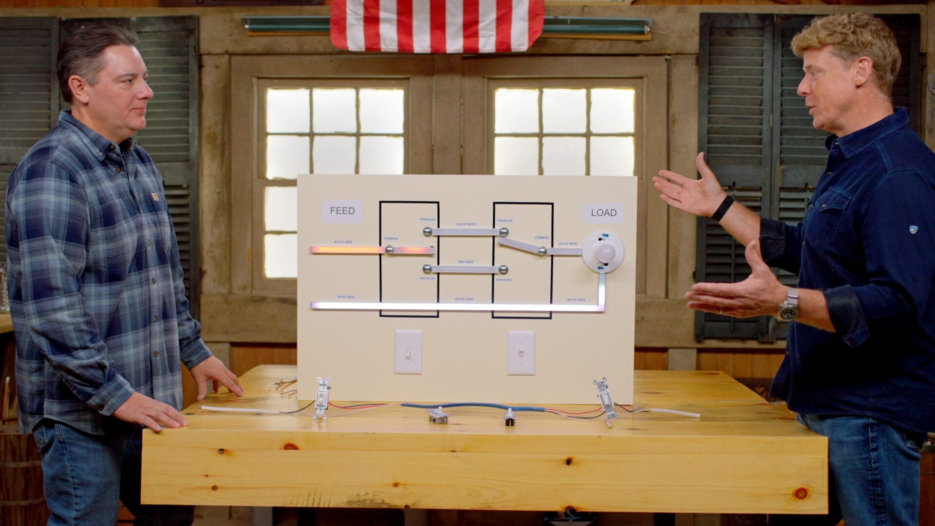 S24 E14: Heath Eastman shows Kevin O'Connor how 3-way switches work